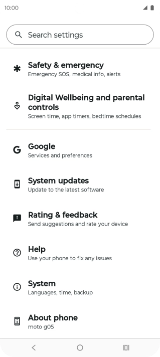 Press System updates.