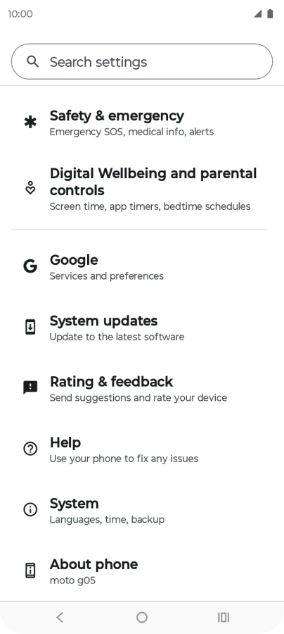 Press System updates.