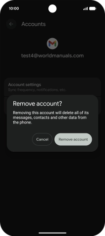Press Remove account. Press Remove account.