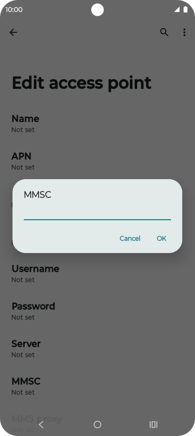 Key in http://mms.vodafone.co.uk/servlets/mms and press OK.
