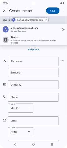 Press the required Google account. Press the required Google account.