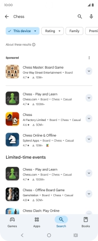 Press the required app. Press the required app.