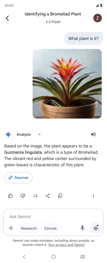 Follow the instructions on the screen to type or speak the required question. You can also attach pictures or documents and ask questions to them. Follow the instructions on the screen to type or speak the required question. You can also attach pictures or documents and ask questions to them.