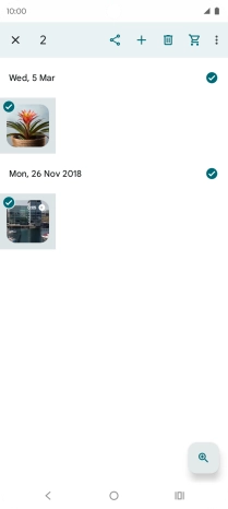 Press the share icon.