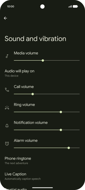 Press Phone ringtone.