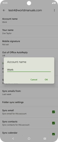 Key in the required account name and press OK. Key in the required account name and press OK.