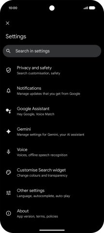 Press Google Assistant.