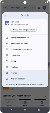 Press Manage apps and device.