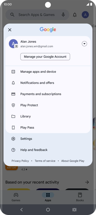 Press Manage apps and device.