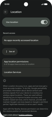 Press App location permissions.