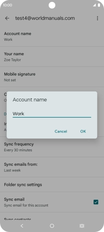 Key in the required account name and press OK.