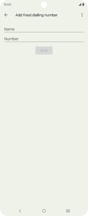 Press Name and key in the required name.