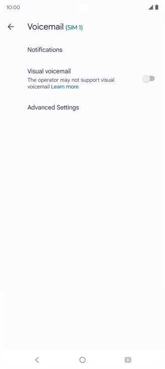 Press Advanced Settings.