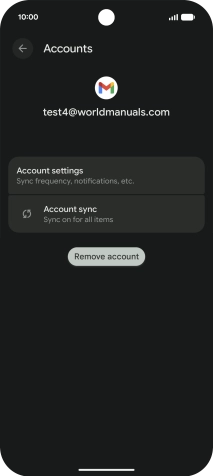 Press Remove account. Press Remove account.