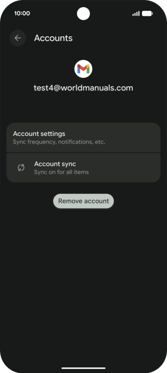 Press Remove account. Press Remove account.