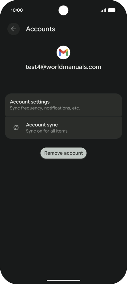 Press Remove account. Press Remove account.
