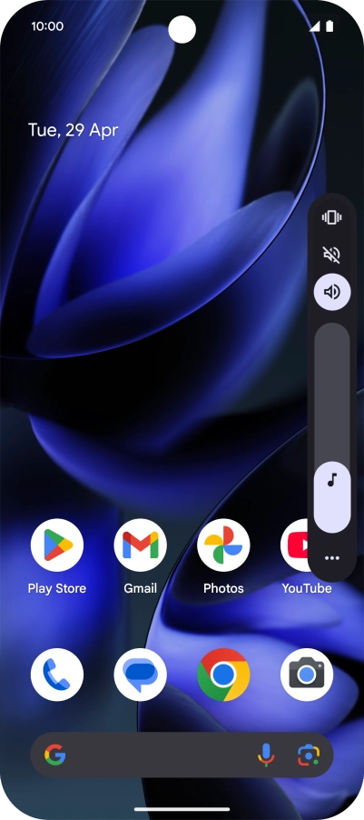 Press the vibration icon to turn on the function.