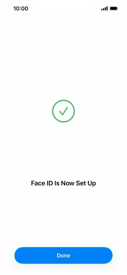 Press Done. If you haven't previously selected a phone lock code, key in a code of your own choice twice.