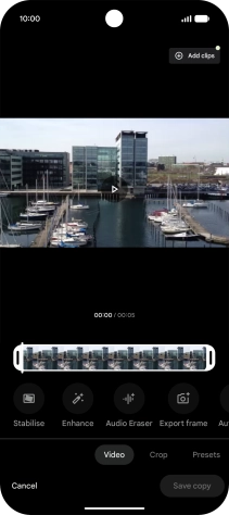 Press Audio Eraser. Press Audio Eraser.