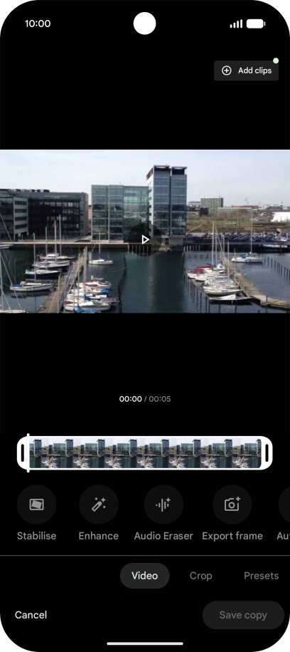 Press Audio Eraser. Press Audio Eraser.