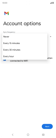 Press the required setting. Press the required setting.