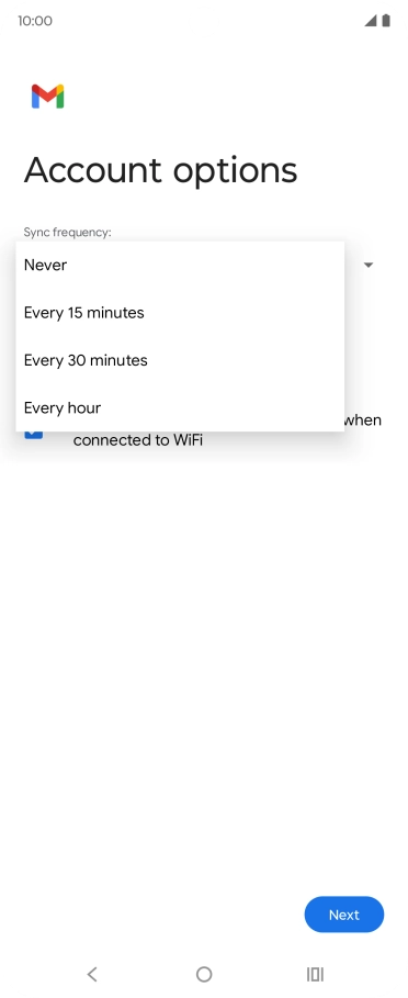 Press the required setting. Press the required setting.