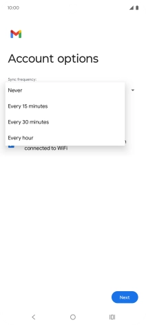 Press the required setting.