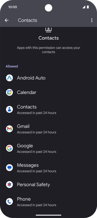 Press the required app.
