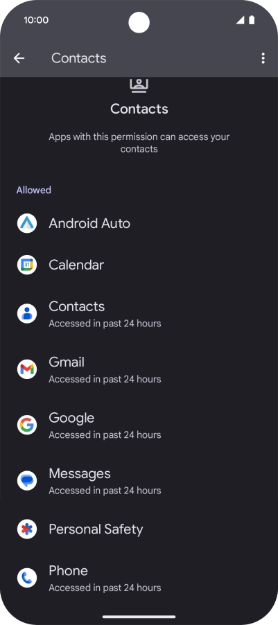 Press the required app.
