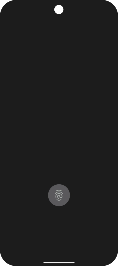 Place your finger on the fingerprint sensor to unlock your phone. Place your finger on the fingerprint sensor to unlock your phone.