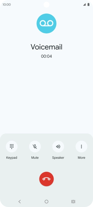 Press the end call icon.