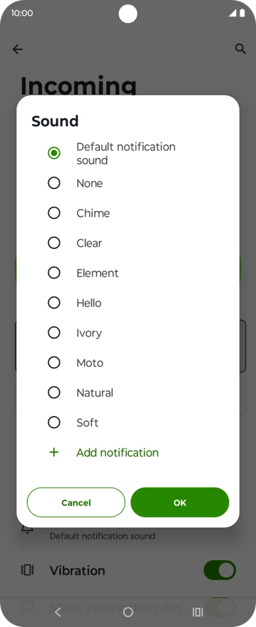 Press the required message tones to hear them.