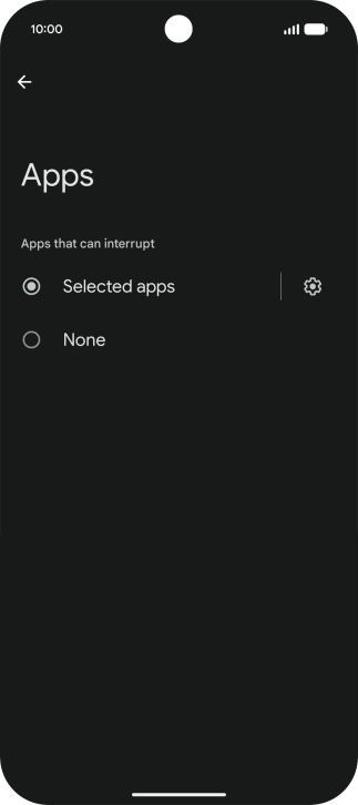 Press the settings icon.