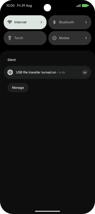 Press the drop down list.