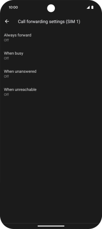 Press the required divert type.