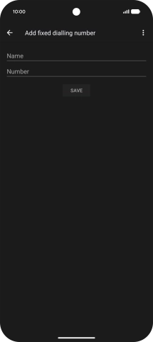 Press Name and key in the required name.