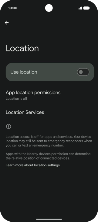 Press the indicator next to 