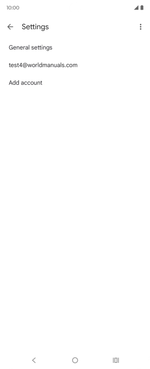 Press the required email account. Press the required email account.