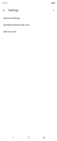 Press the required email account. Press the required email account.