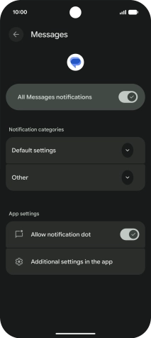 Press Default settings.