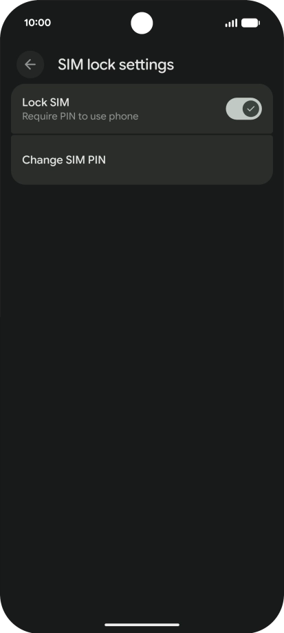 Press Change SIM PIN. Press Change SIM PIN.