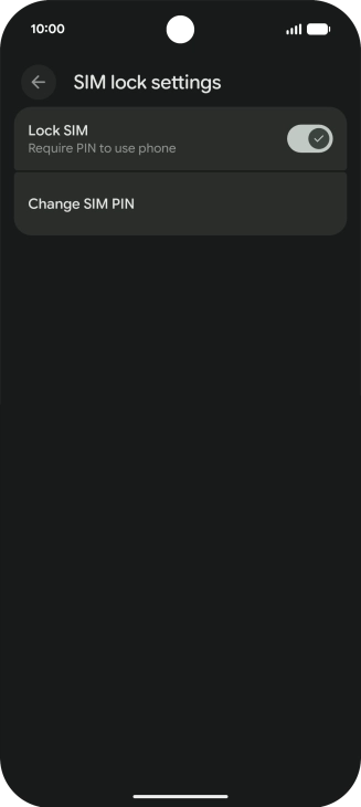Press Change SIM PIN. Press Change SIM PIN.