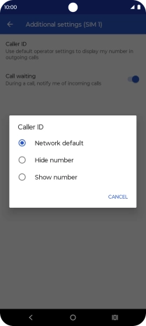 Press Show number to turn on caller identification.