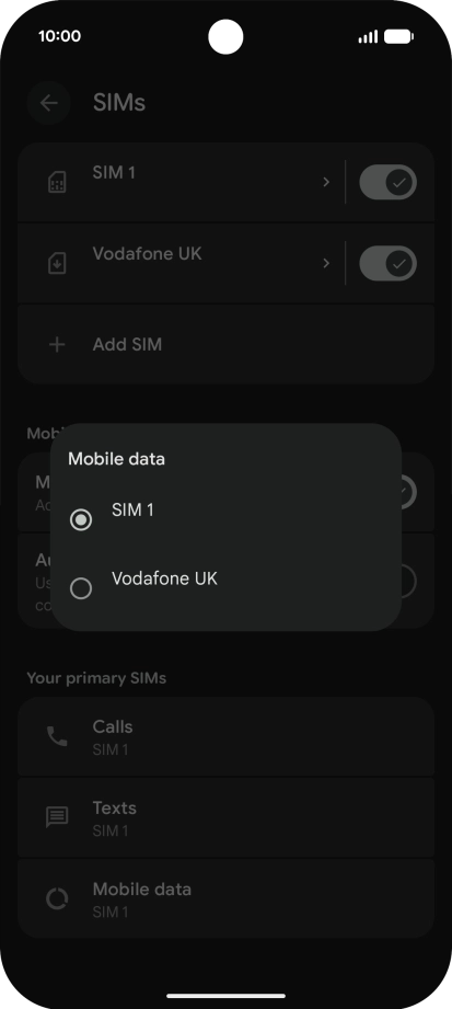 Press the required price plan. Press the required price plan.