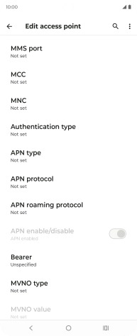 Press MMS port. Press MMS port.