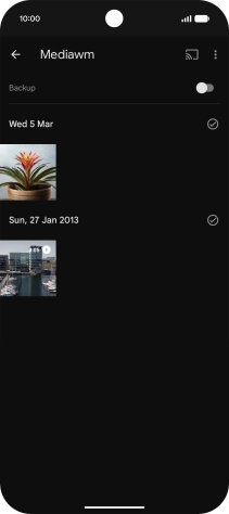 Press and hold any picture or video. Press and hold any picture or video.