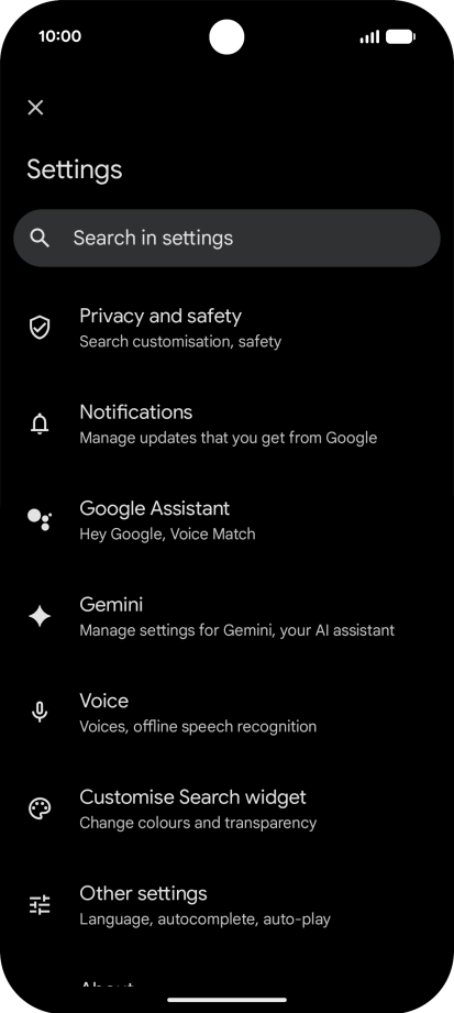 Press Google Assistant. Press Google Assistant.