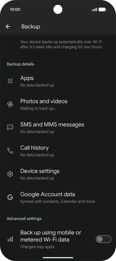 Press the indicator next to 