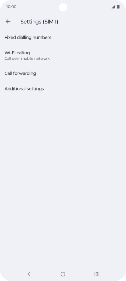 Press Call forwarding.