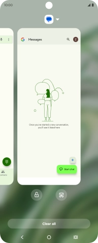 To end one running application, slide your finger upwards on the required application.